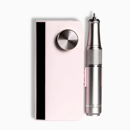 Elegant Portable Nail Drill with Champagne Rose Gold Bezel